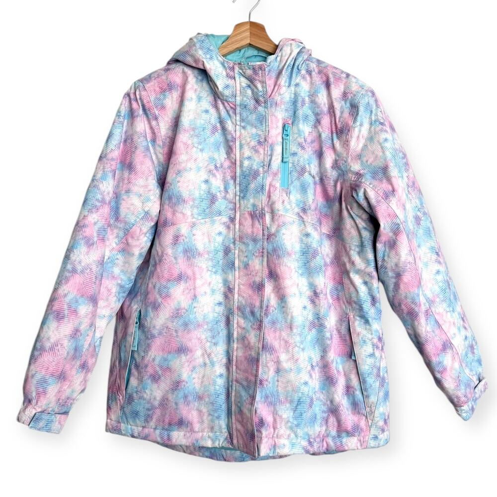 Eddie Bauer Water Color Insulated Hooded Parka Coat Girl's Size XL 16